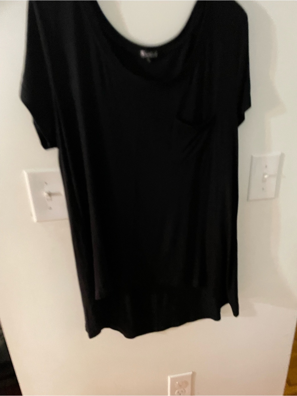 Classic Black Women's Scoop Neck Top Size 2X